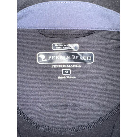 Pebble Beach Logo Full Zip Golf Jacket Men’s Size Medium Wind Water Resistant - Picture 4 of 6